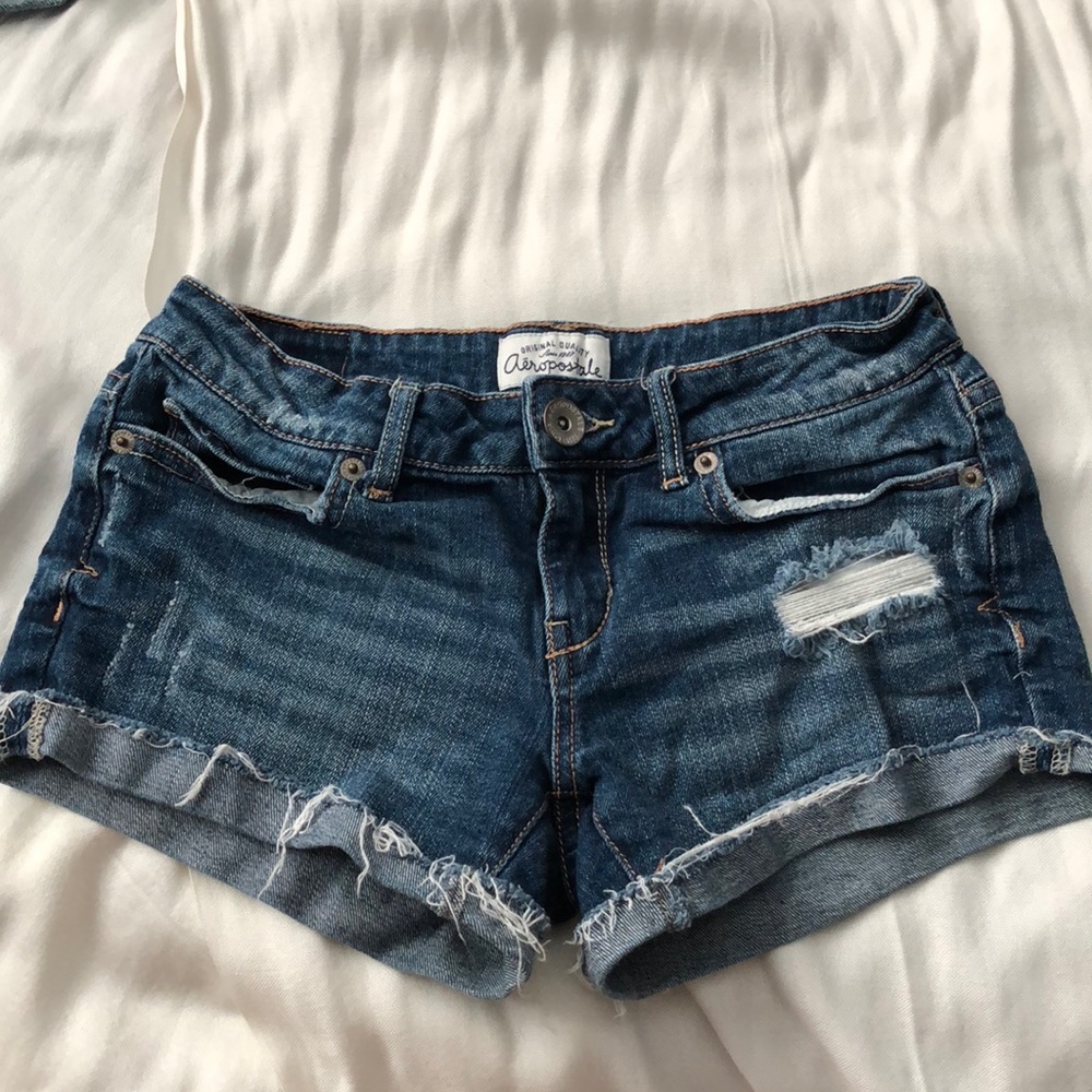 Aeropostale Distressed Denim Shorts Size 00